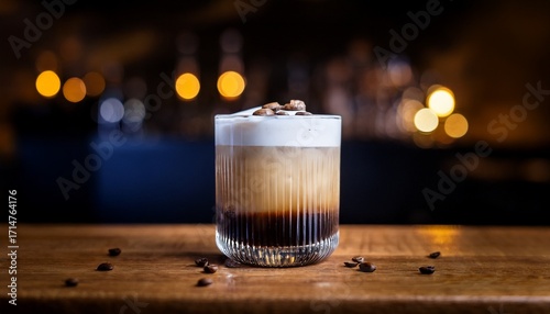 White Russian Cocktail In A Dimly Lit Bar Moody Atmosphere Cosy And Warm Late Night Cocktail Bar Restaurant