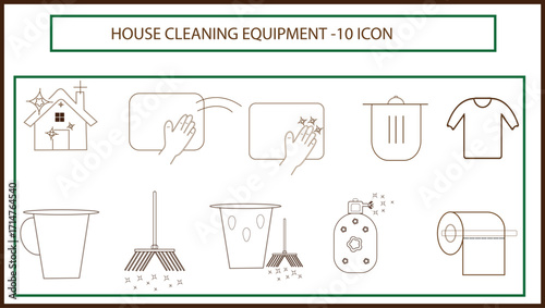very useful editable house cleaning icon