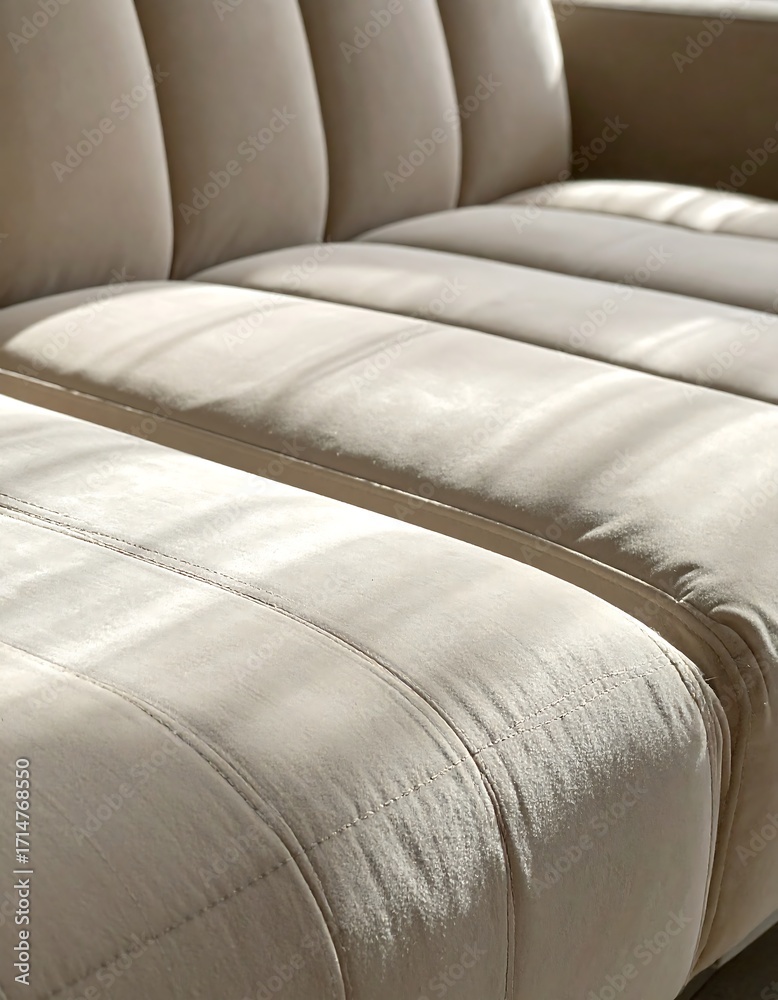 Fototapeta premium Light beige sofa detail