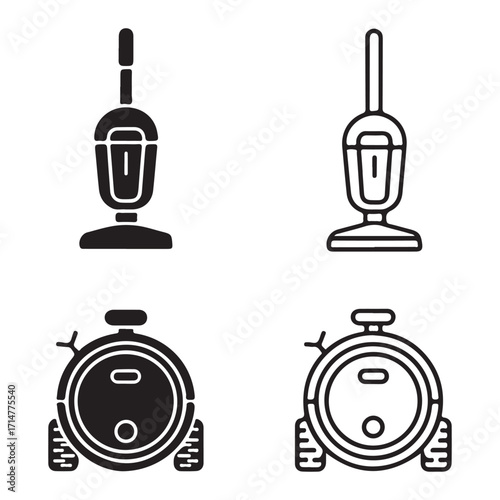 Modern vacuum cleaner illustration