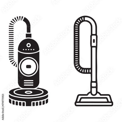 Handheld vacuum cleaner vector icon