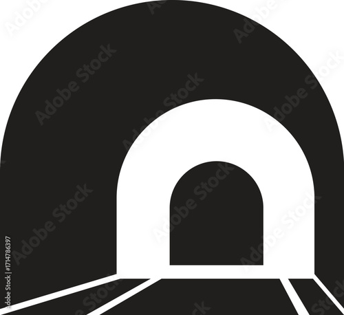 mine tunnel vector illustration