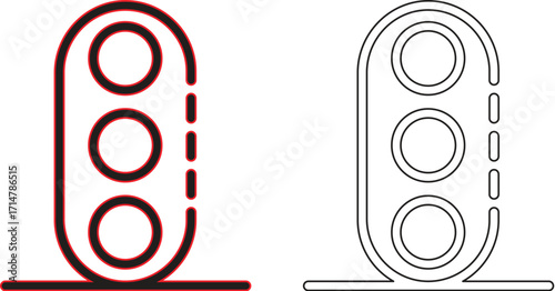  traffic light vector illustration