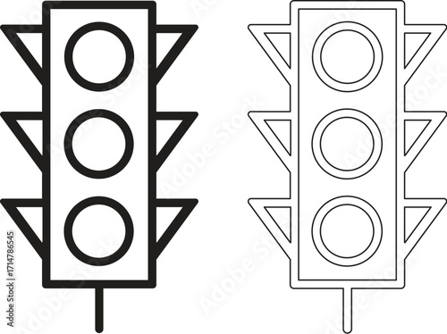  traffic light vector illustration