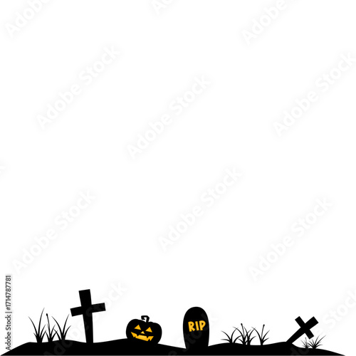 Halloween Graveyard Landscape View