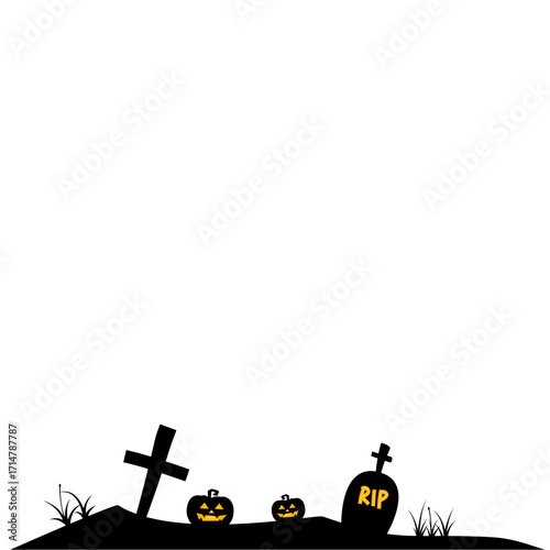 Halloween Graveyard Landscape View