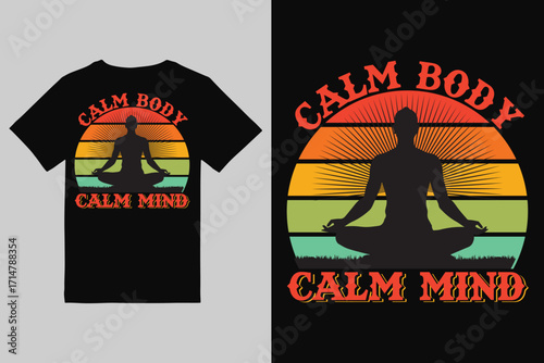 Yoga T shirt Design, yoga vector for t shirt