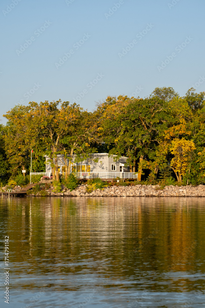 Fototapeta premium house on the river