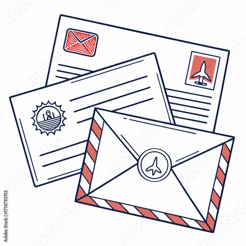 Three envelopes with different designs