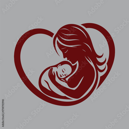 "Mother's Love and Nurture – Breastfeeding Symbol of Care"