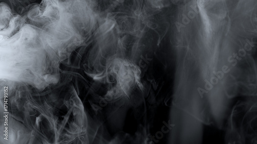 White atmospheric smoke, abstract background close-up.