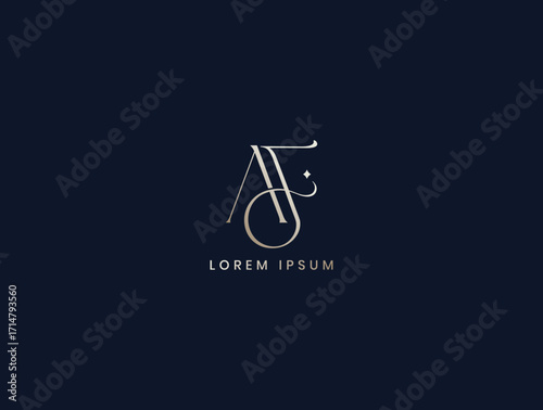 AF letter luxury monogram logo design, af lettermark, fa business brand logo