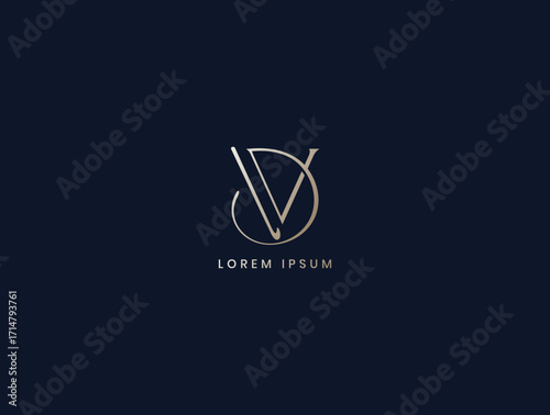 VD letter monogram logo design, DV lettermark, VD business brand logo