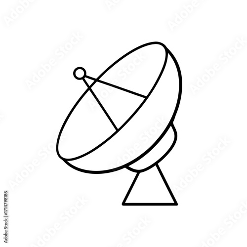 Outline of a satellite dish