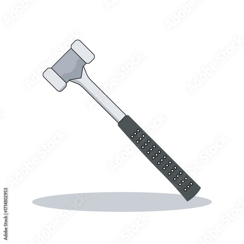Lineman’s hammer vector with steel head and textured grip handle, perfect for utility work, electrical installation, construction, heavy duty repair, striking tools, workshop, and professional project