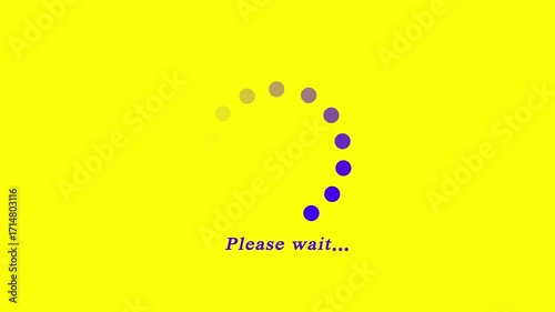Please wait icon. updating and downloading progress animation transfer fast to last animation. Please wait loading process.