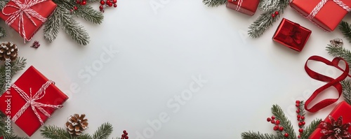Colorful Holiday Gifts and Decorations Arranged for a Festive Celebration in ...