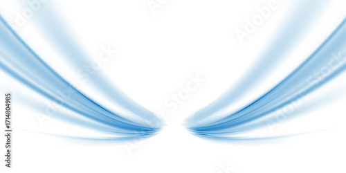 PNG curved motion streak with blue trail and glowing line across the dark road, as the laser beam breaks into light and a bright tail forms the main moving line PNG