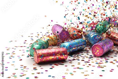 Get ready to celebrate with colorful confetti and party crackers galore for a fun and festive occasion that everyone will enjoy with vibrant decorations