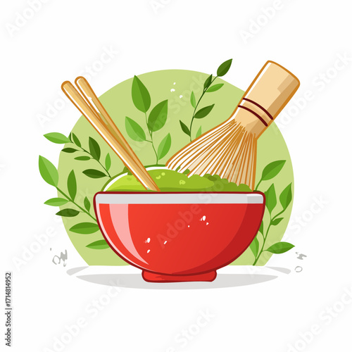 greantea matcha in the biwl for food