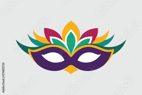 A beautiful Mardi gras carnival mask vector art illustration