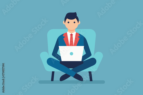 businessman with laptop