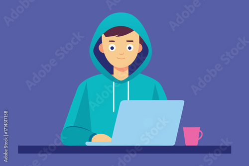 business man working on laptop