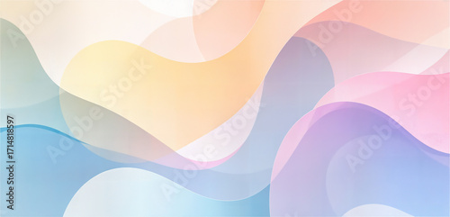 Abstract Pastel Wave Background Design