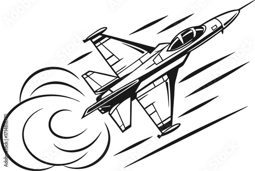  jet fighter aircraft with sonic boom