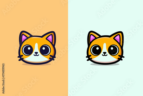 cat and mousecat, animal, vector, cartoon, illustration, pet, kitten, 
