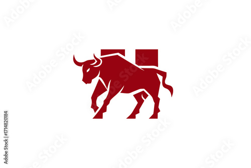 bull elk vector illustration