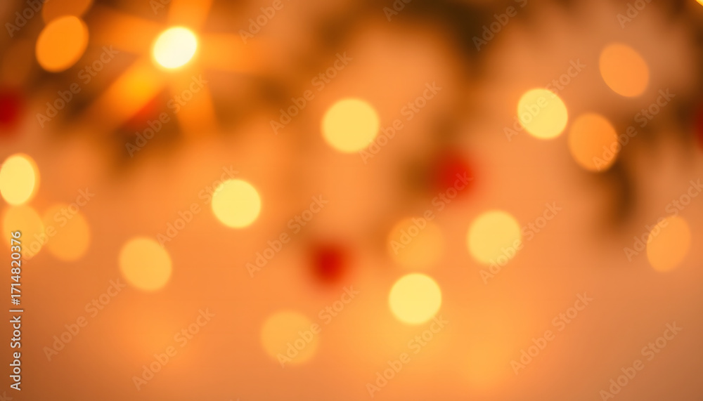 Fototapeta premium Minimalist Warm Christmas Lights Background