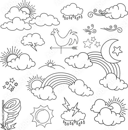 seamless pattern with clouds