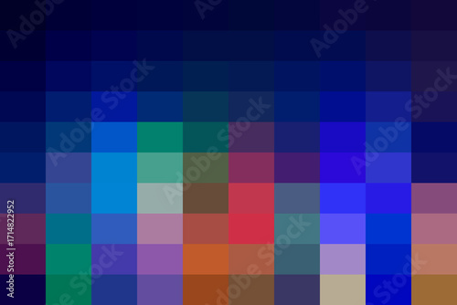 Deep Blue and Teal Abstract Pixelated Pattern Keywords: abstract, background, pattern, texture