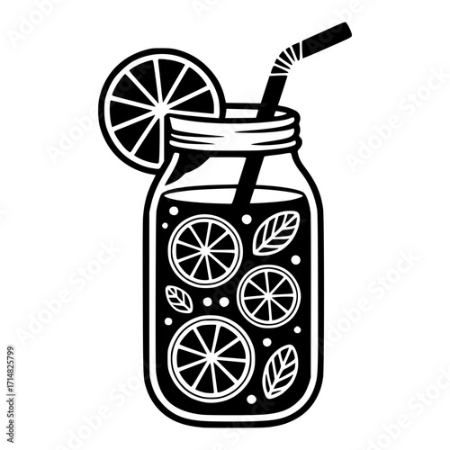 Vintage compass sign illustration with a set of lemon and lime wheel patterns