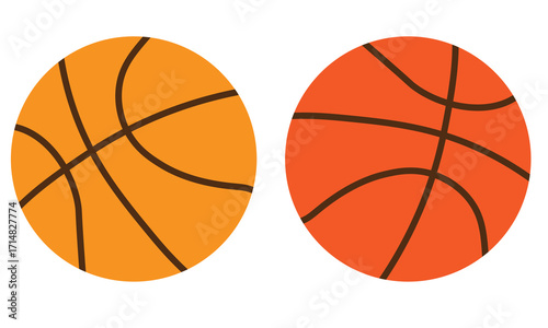 Basketball icon. Basketball sports equipment on white  background. basketball symbols in different views. Vector illustration.eps10 