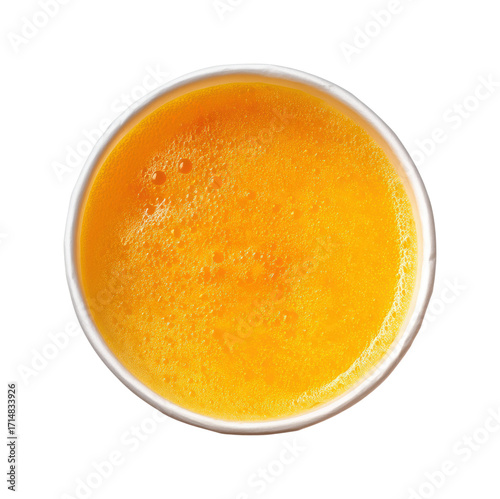 Refreshing orange juice drink kitchen beverage home top view PNG, isolated on transparent background