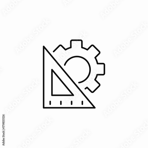 engineering design process icon sign vector