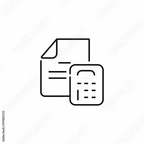 invoice management system icon sign vector