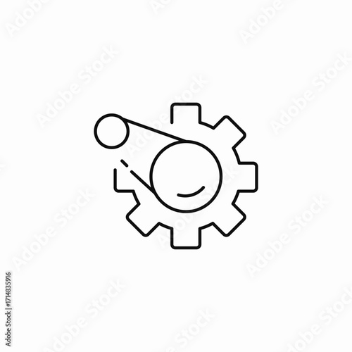mechanical engineering gear icon sign vector
