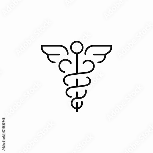 medical caduceus symbol icon sign vector