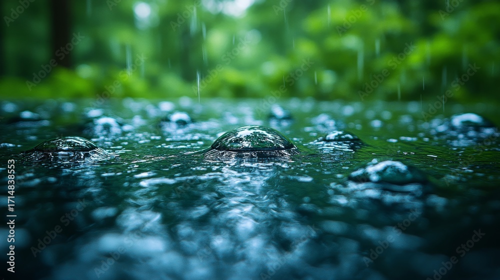 Fototapeta premium Write a poem about the sound of rain on a quiet morning. --ar 16:9 --stylize 750 --v 6.1 Job ID: c059ed19-9cc0-490c-9fc6-531912cf0ad5