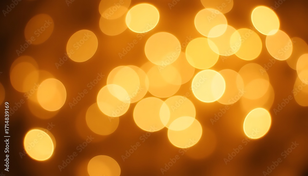 Obraz premium Warm golden bokeh lights create a soft and blurry background effect