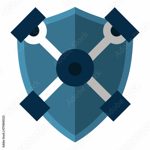 Abstract shield with mechanical elements