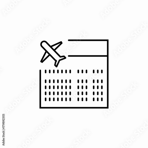 airport flight schedule icon sign vector
