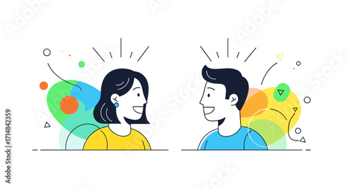 Creative communication and collaboration between two diverse individuals.