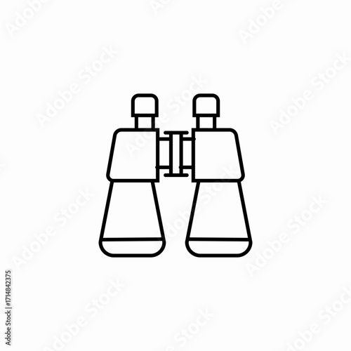 binocular viewing tool icon sign vector