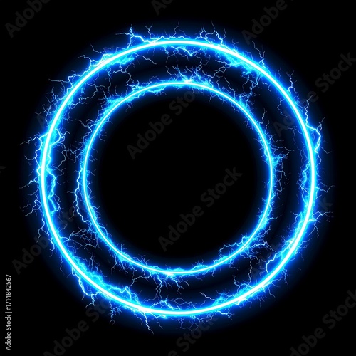 Two glowing blue rings