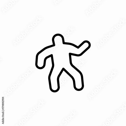 dead human body icon sign vector