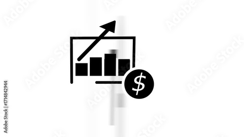 statistic growth business icon. and dollar sin business background .